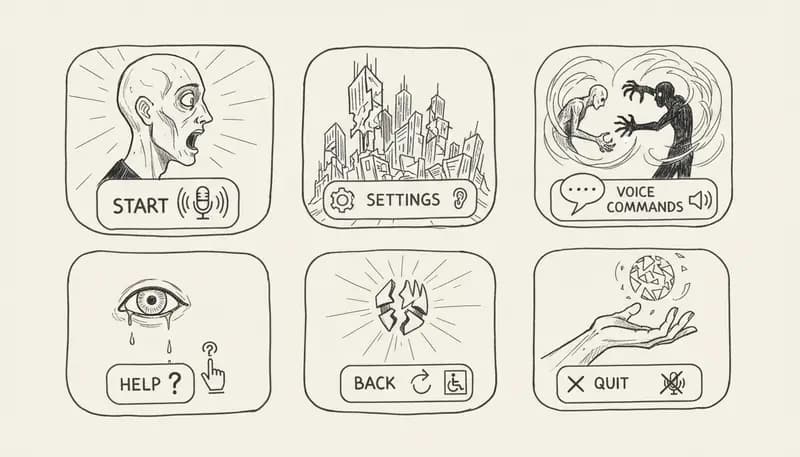 Accessibility-focused music interface with large buttons