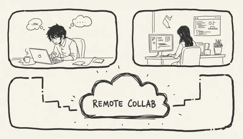 Cloud collaboration workflow diagram