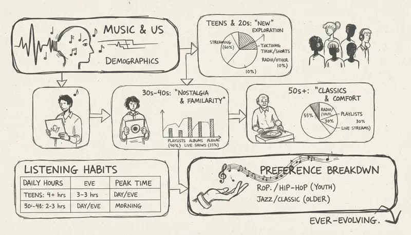 Demographic music consumption patterns
