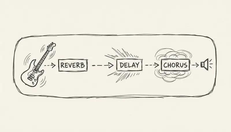 AI-suggested effect chain visualization
