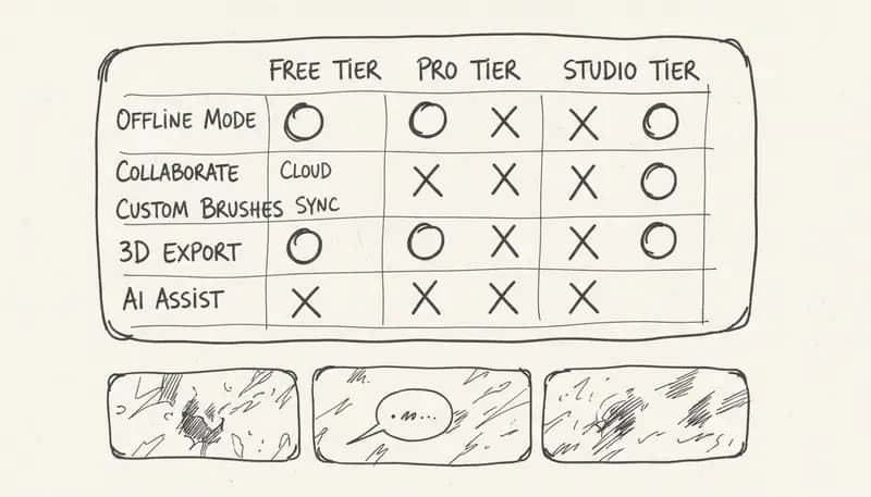 Feature availability comparison chart