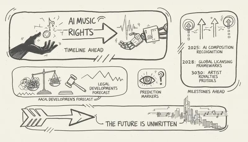 Future of AI music rights timeline