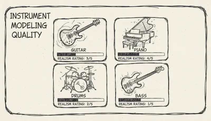 Instrument realism comparison chart