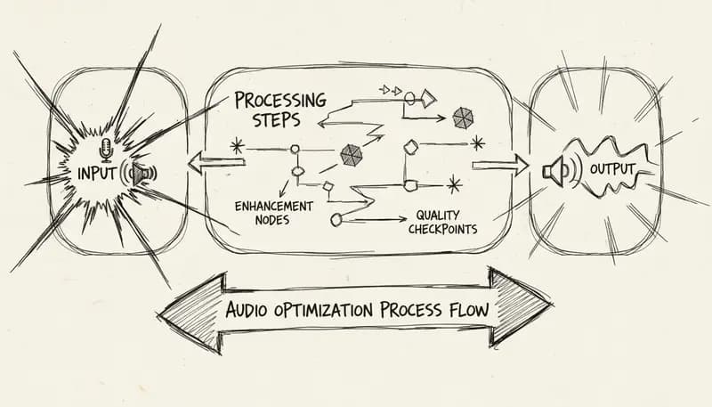 Audio optimization workflow diagram