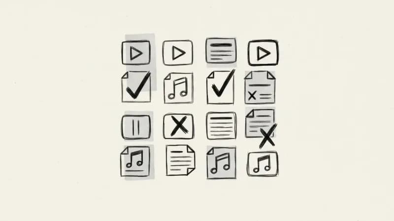 Streaming platforms policy changes - minimalist icons