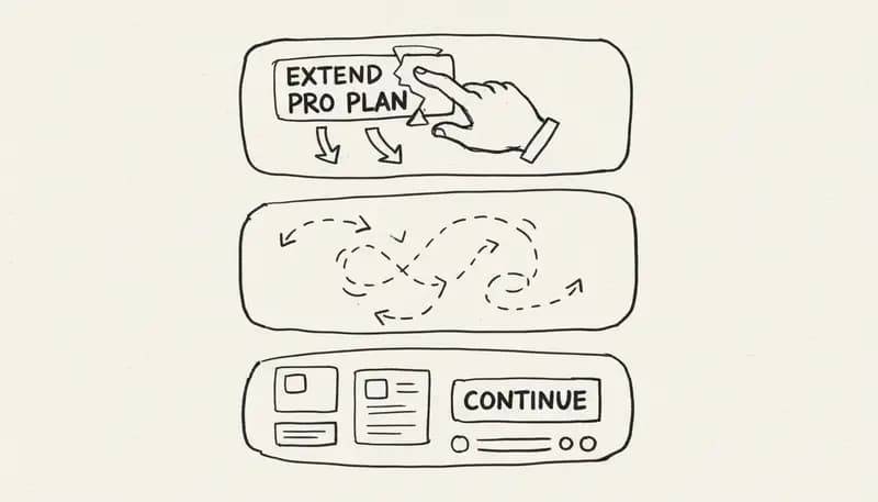 Suno AI Pro plan extension interface showing the extend button and options - dark mode UI screenshot style