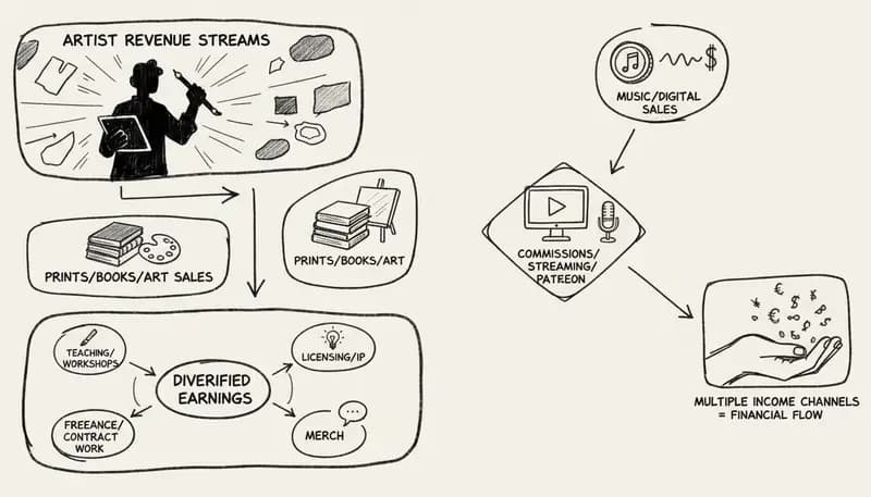 Artist revenue streams breakdown 2026