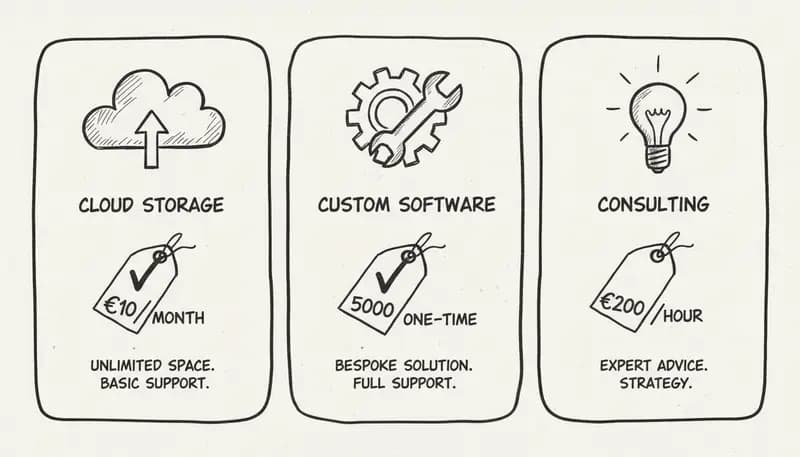 Comparison dashboard showing multiple copyright protection services side by side - service comparison interface visualization