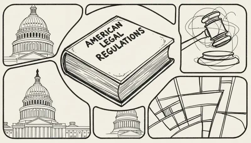 US legal framework document with AI music regulations infographic - official government document style