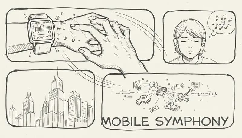 Wearable AI music generation interface