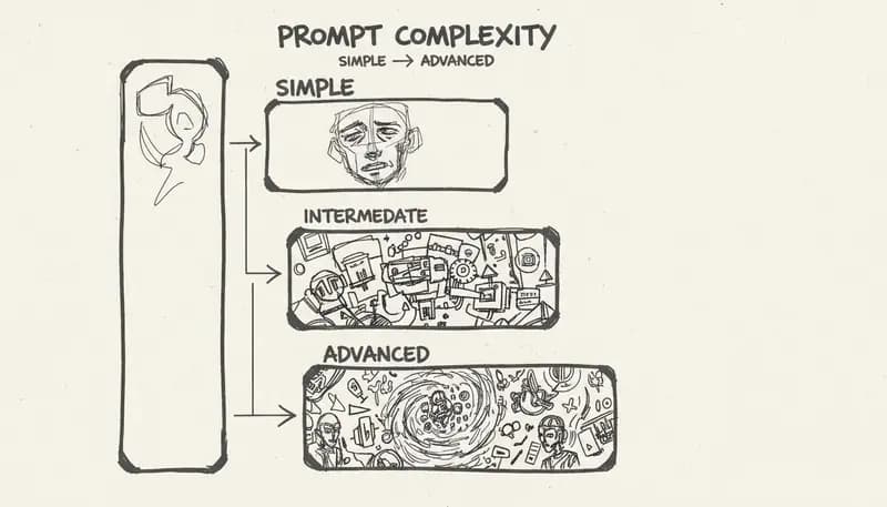 Prompt complexity progression chart