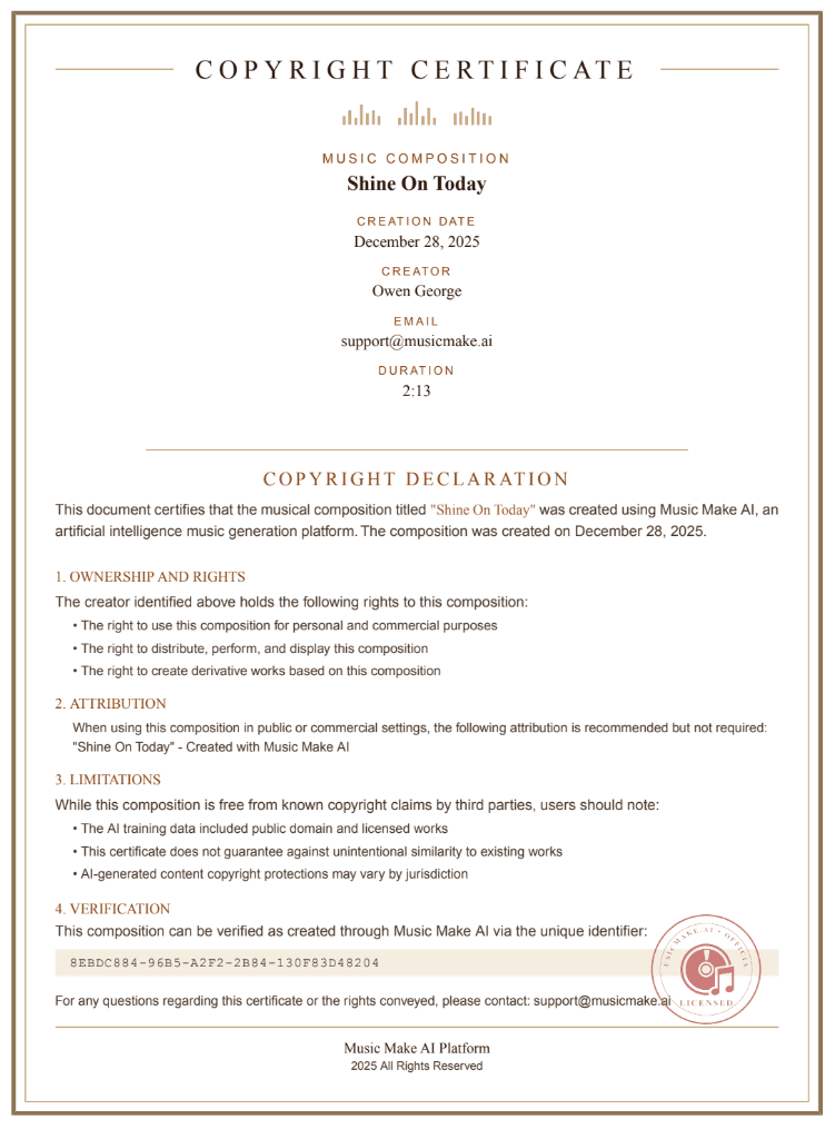 Official Copyright Certificate