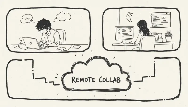 Cloud collaboration workflow diagram