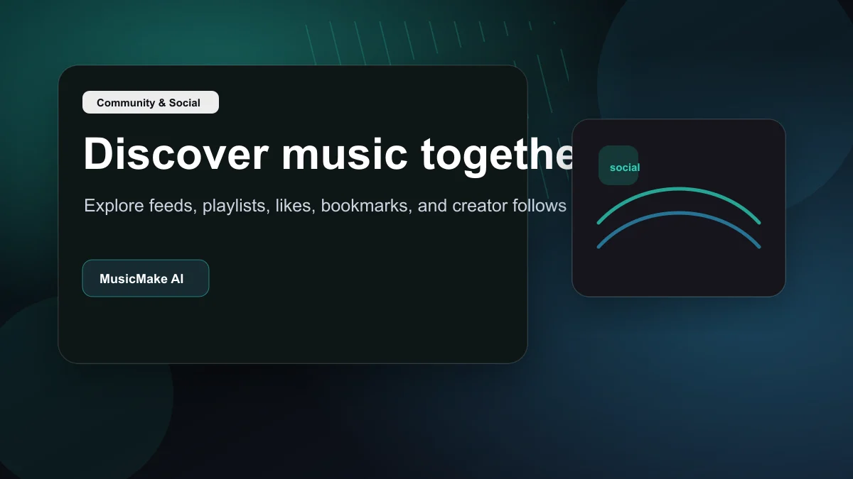 Community & Social — discover, save, and share music