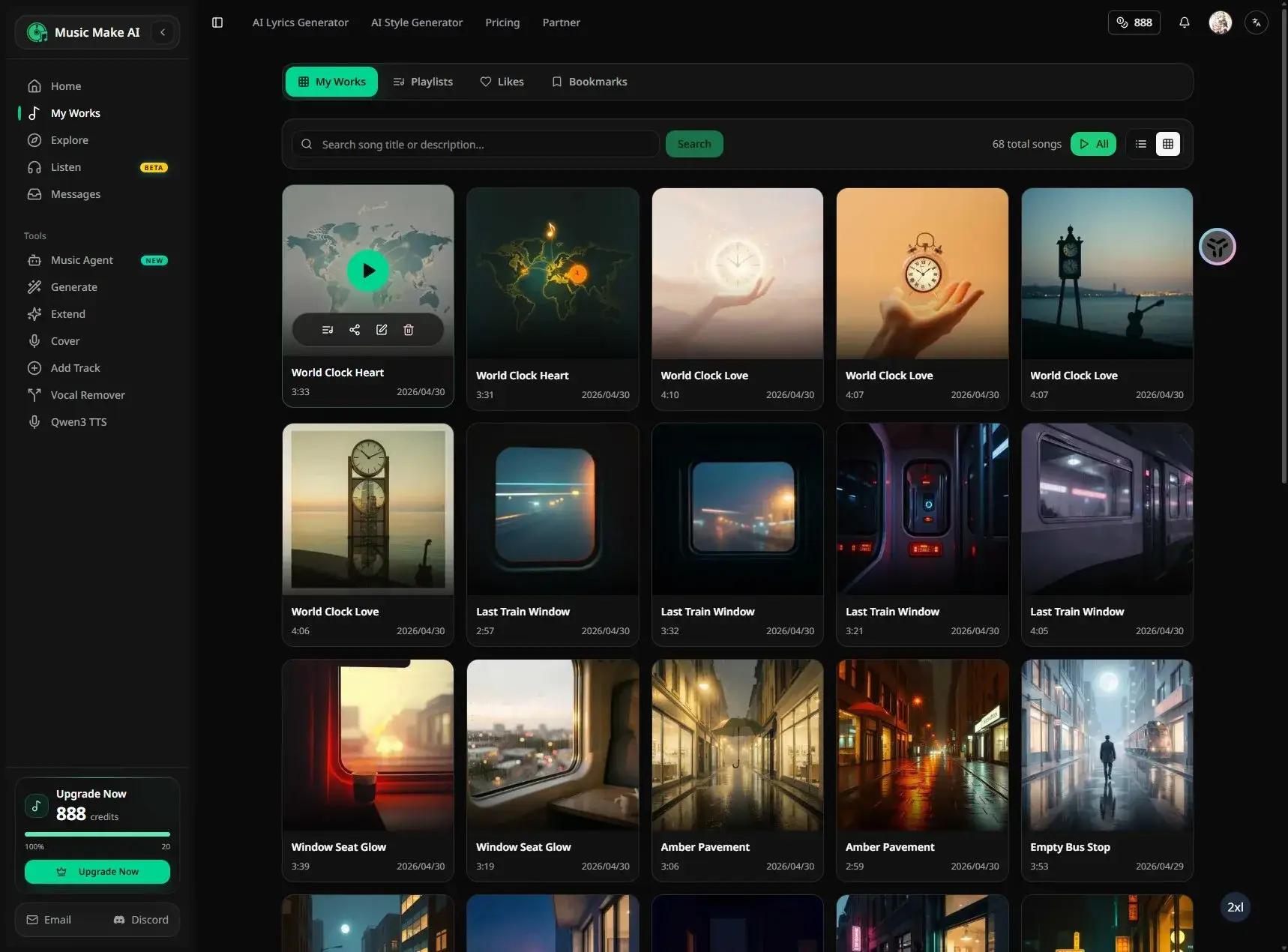 MusicMake.ai v2.0 refreshed UI preview
