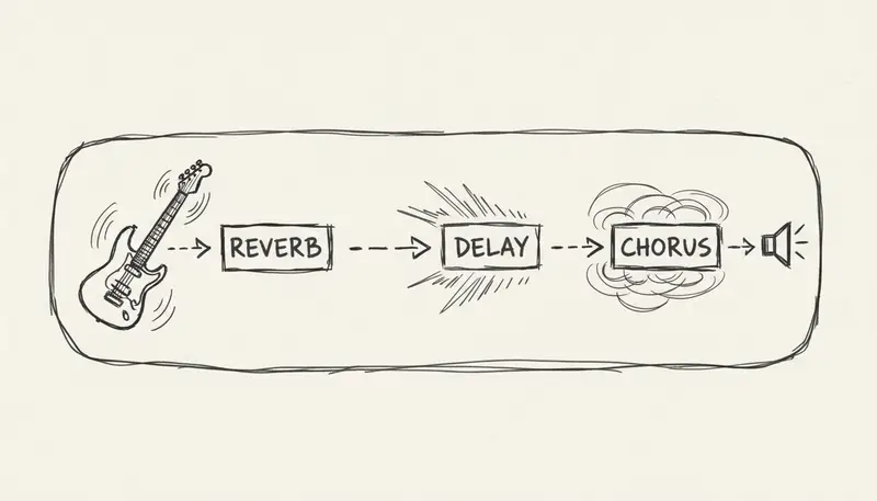 AI-suggested effect chain visualization