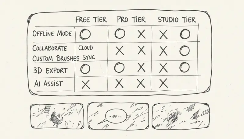 Feature availability comparison chart