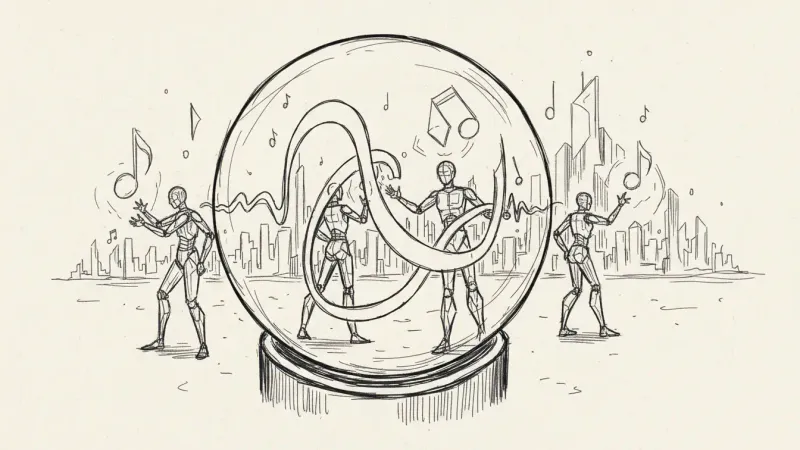 Future music industry vision - technological evolution sketch