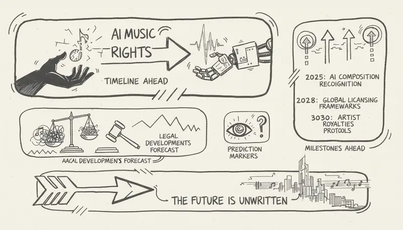 Future of AI music rights timeline