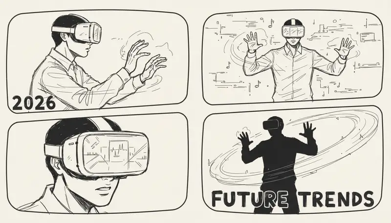 Futuristic music visualization with trending upward charts and 2026 text - vibrant gradient pink purple cyan colors - dynamic modern design