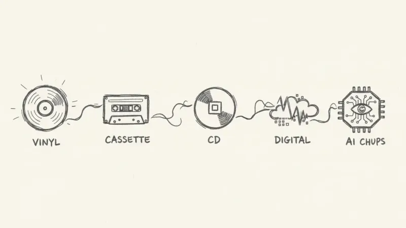 Music industry evolution timeline - from vinyl to AI