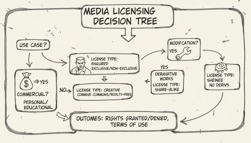 Media licensing flowchart