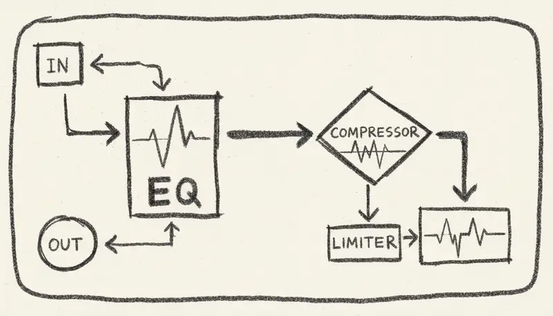 AI mastering chain visualization