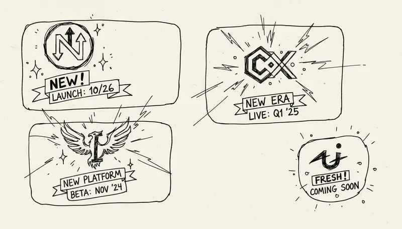 New AI music platform logos