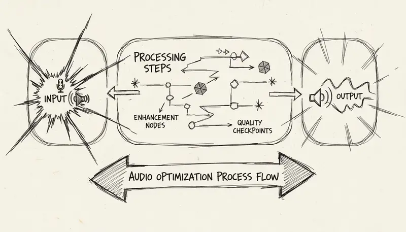 Audio optimization workflow diagram