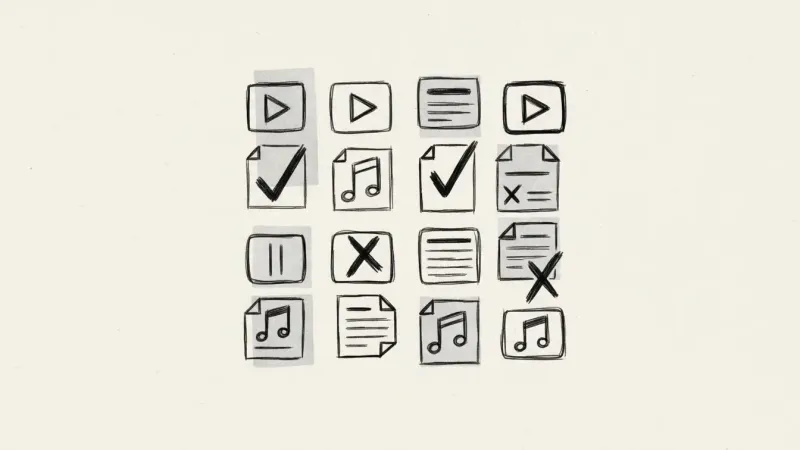 Streaming platforms policy changes - minimalist icons