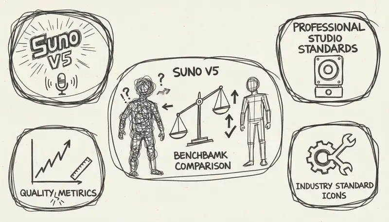 Suno V5 vs professional standards comparison