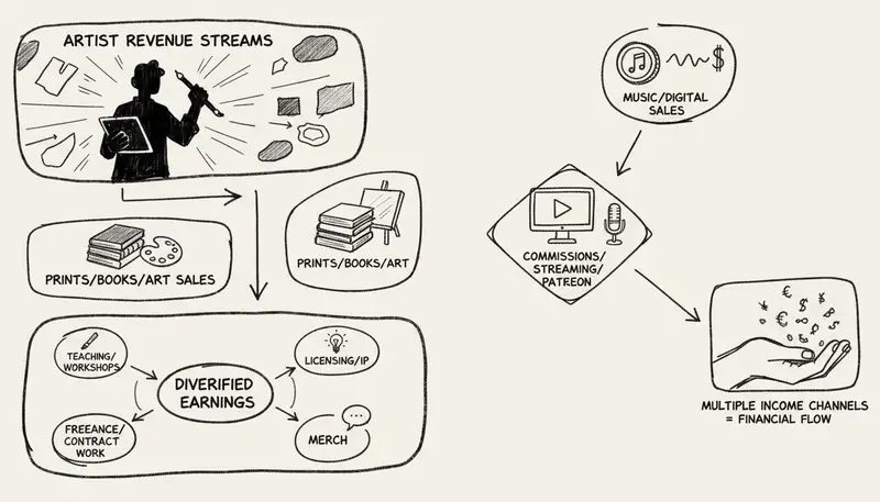 Artist revenue streams breakdown 2026