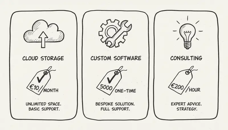 Comparison dashboard showing multiple copyright protection services side by side - service comparison interface visualization