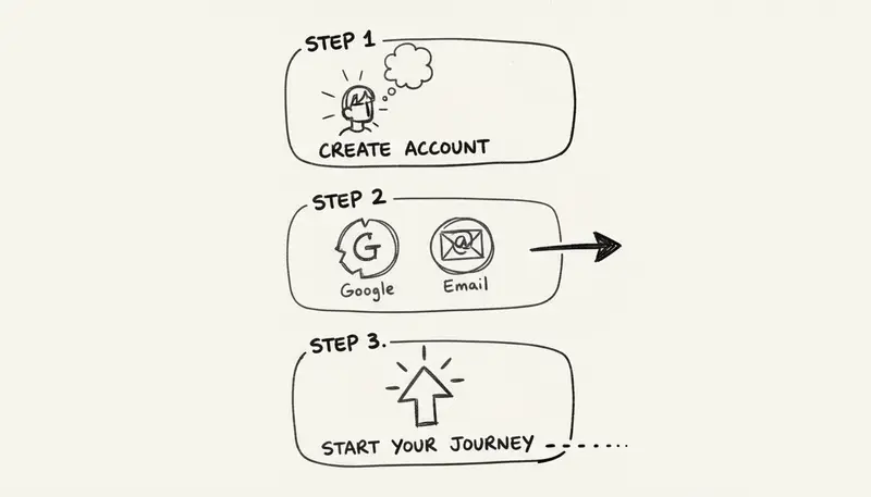 Suno AI signup flow with authentication options