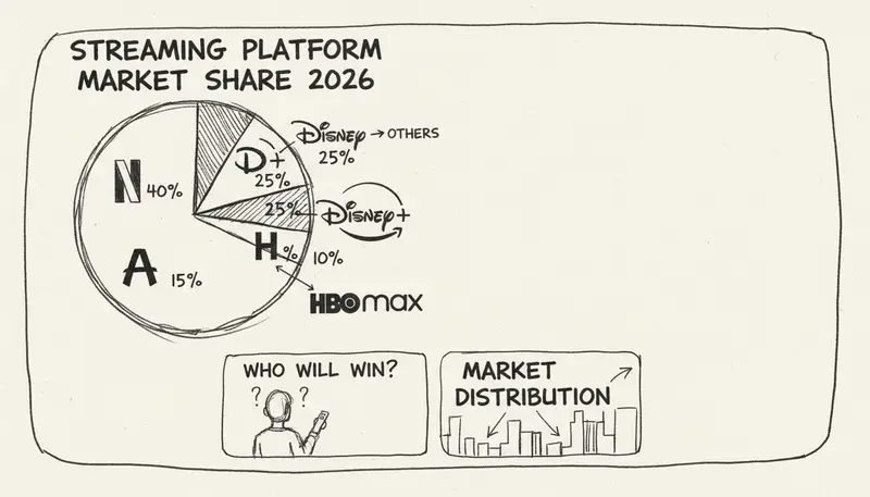 Streaming platform market share and attention dynamics