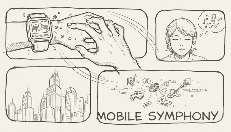 Wearable AI music generation interface