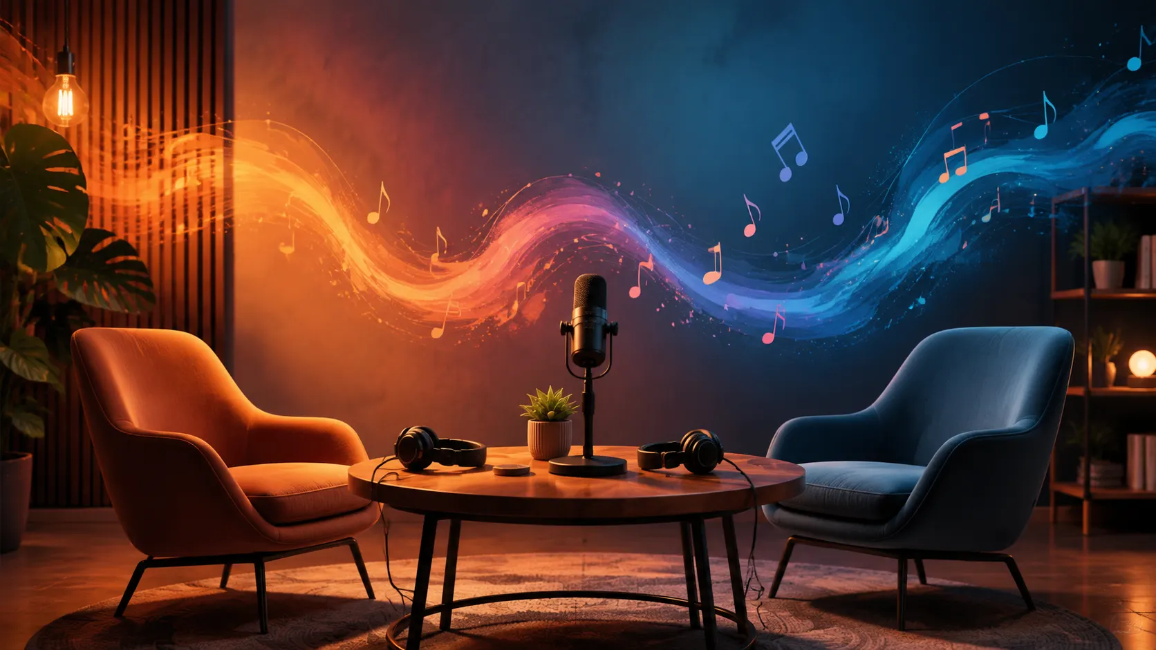 Atmospheric poster for the Podcast Intro Jingle template