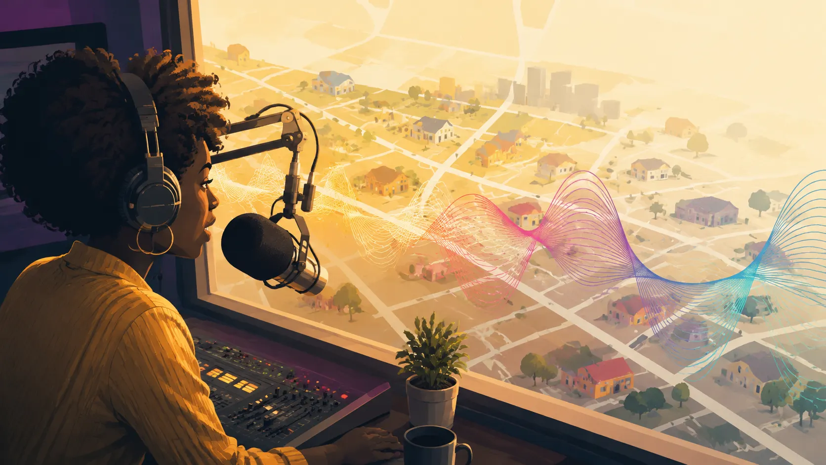Atmospheric poster for the Radio Jingle Maker template