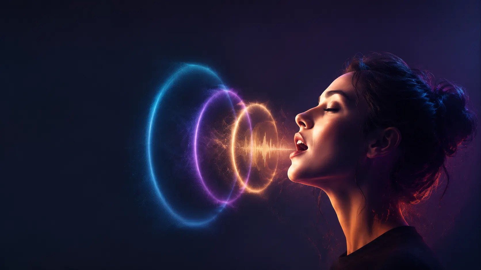 Atmospheric poster for the Sound Logo Generator template