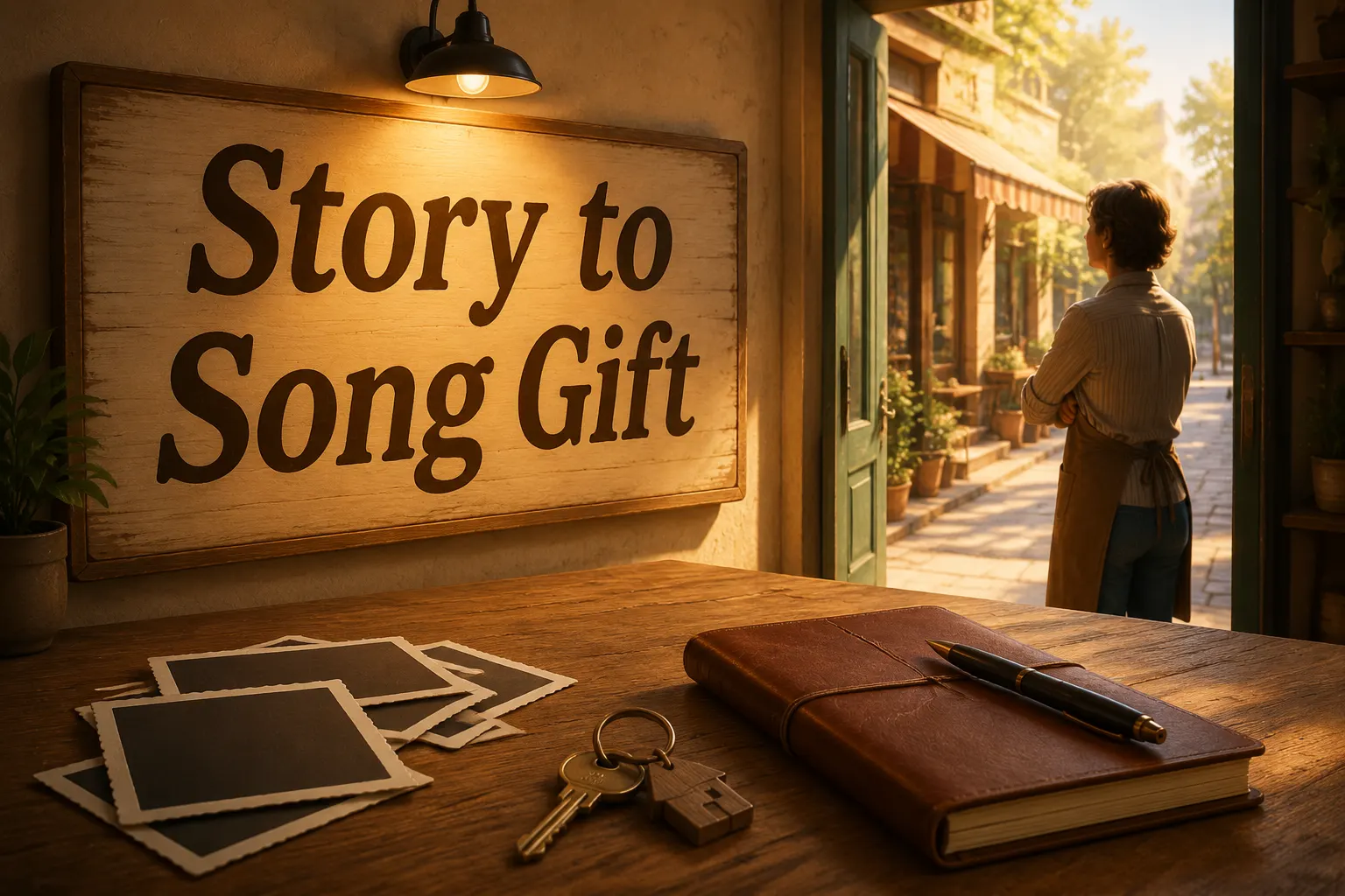 Atmospheric poster for the Story to Song Gift template