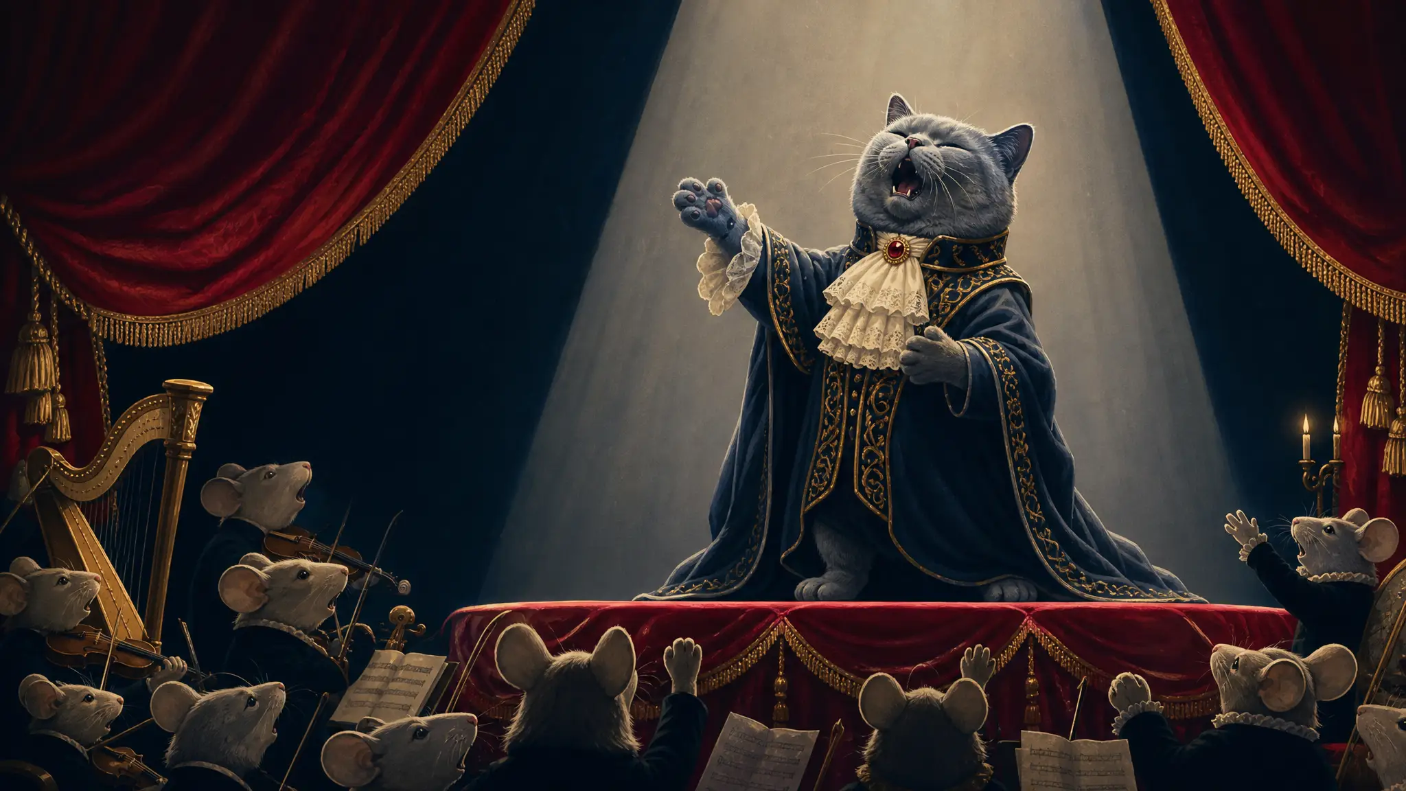 Atmospheric poster for the Cat Opera template
