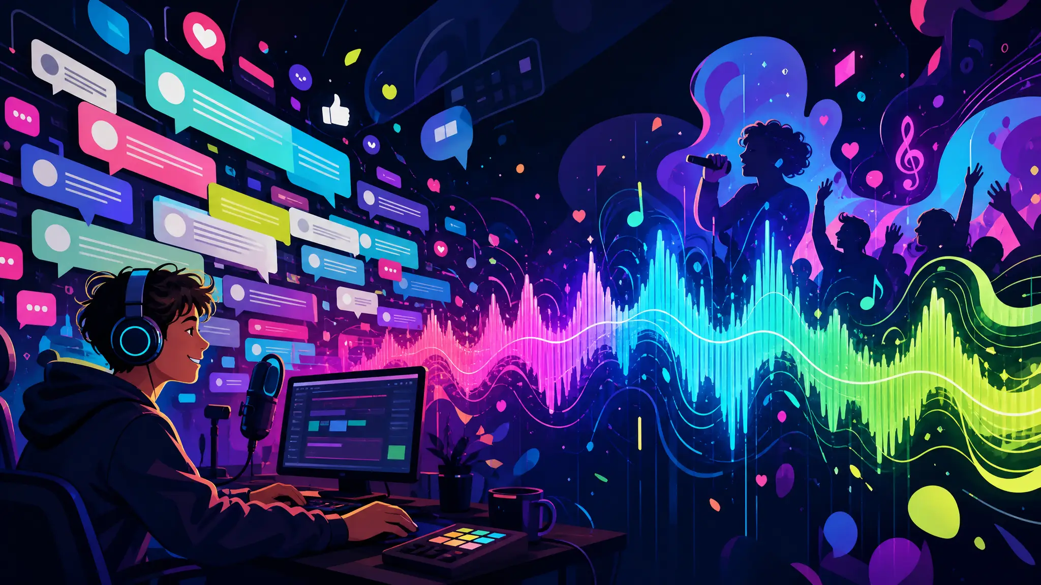 Atmospheric poster for the Comment Section Song template