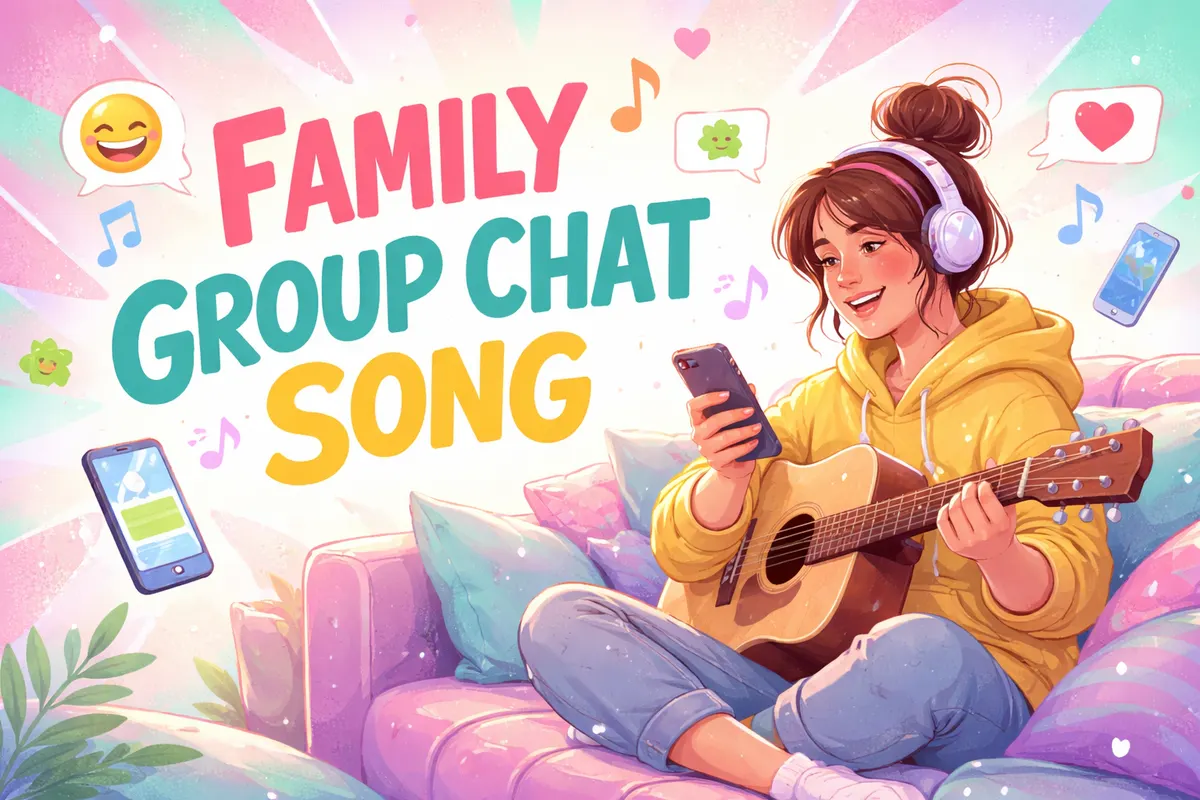 Atmospheric poster for the Family Group Chat Song template